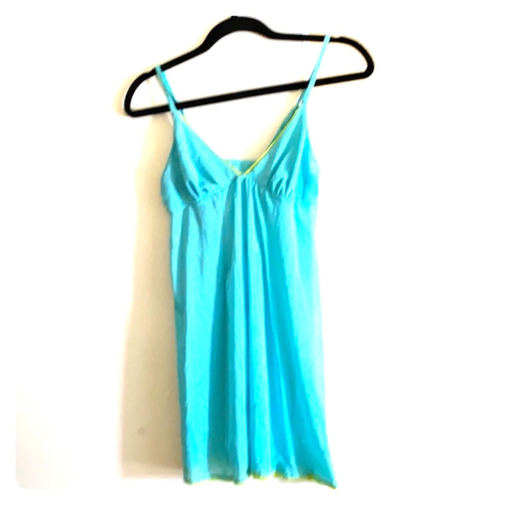 On Gossamer blue sheer lingerie dress
